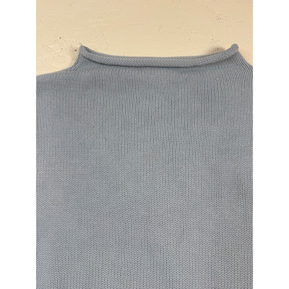 Tommy‎ Hilfiger Women's Light Blue Cotton Mock Neck Pocket Sweater Large - Picture 8 of 8